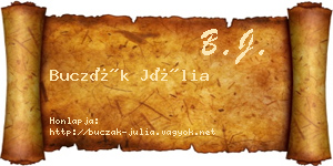 Buczák Júlia névjegykártya